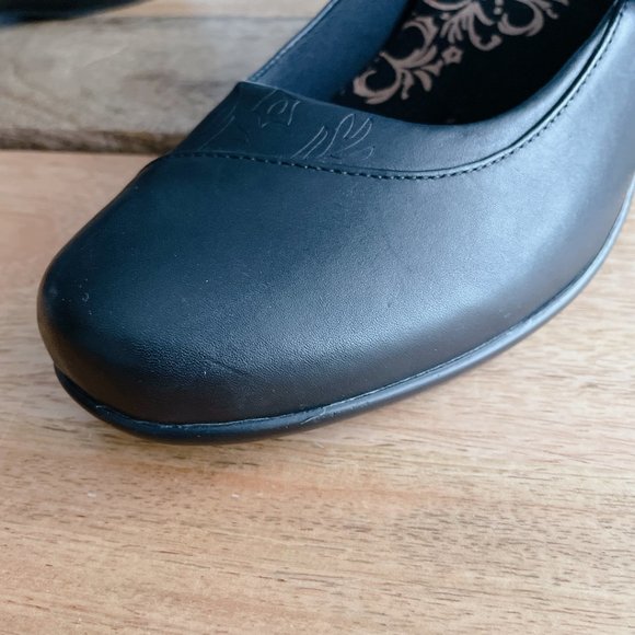Aetrex NEW! Leather Mary Jane Shoes Black flats size 9.5W - Picture 11 of 16
